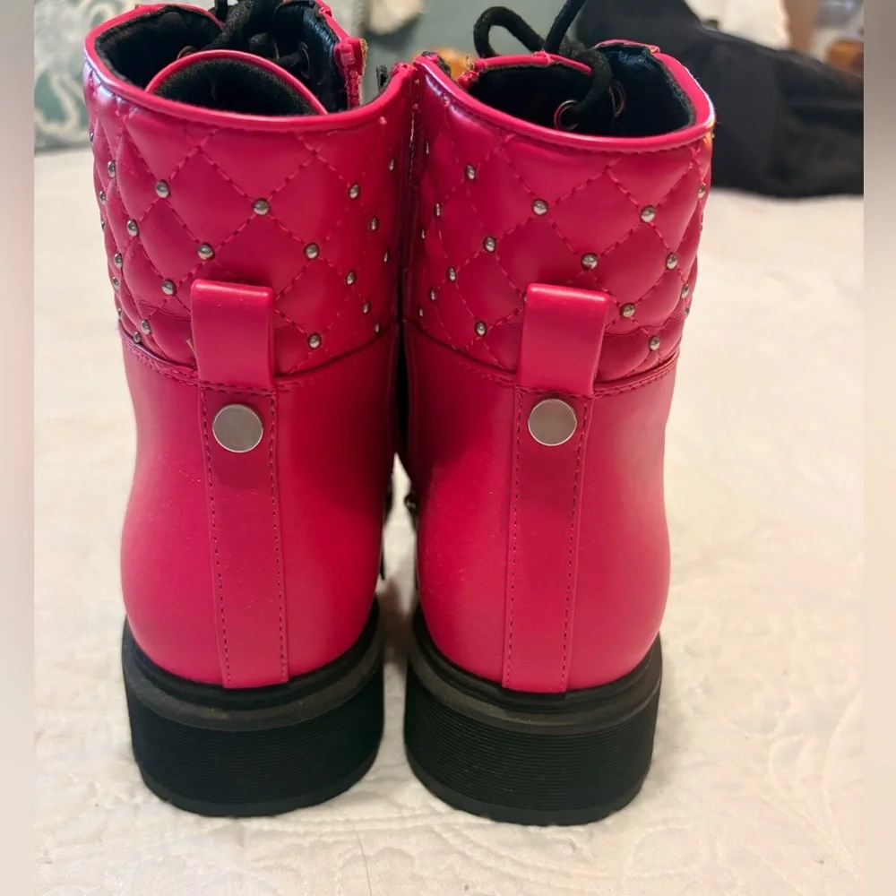 Sonoma Goods For Life Hot Pink Cobrahh Combat Boots-Size 4 Girls
